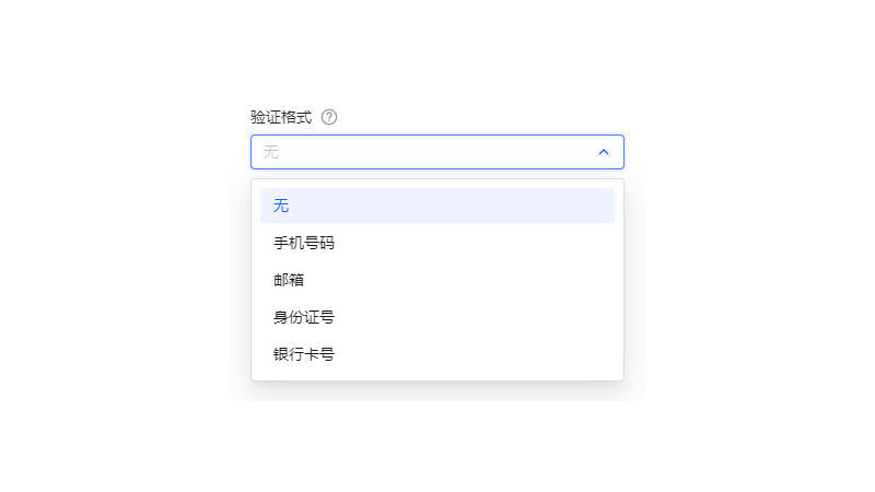 填空验证格式选择