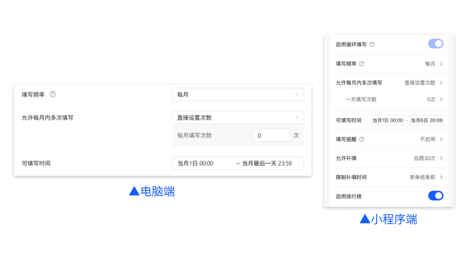 按月直接设置次数