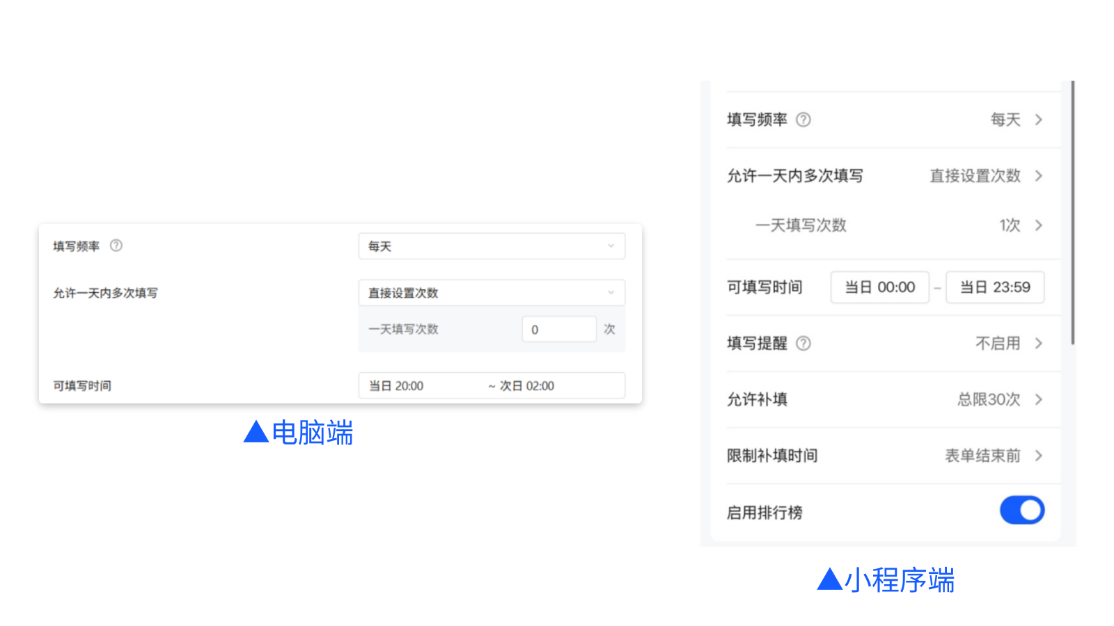 按天直接设置次数